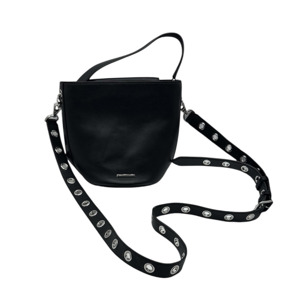 Rebecca Minkoff Black Leather Small Bucket Shoulder‎ Bag